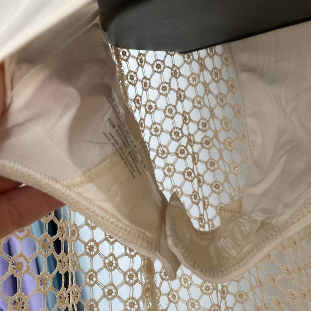 Free People Intimately Crochet Embellished Body Suit Dress Size Small - Picture 11 of 12